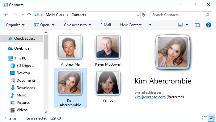 Windows Contacts