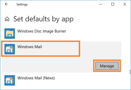 Select Windows Mail